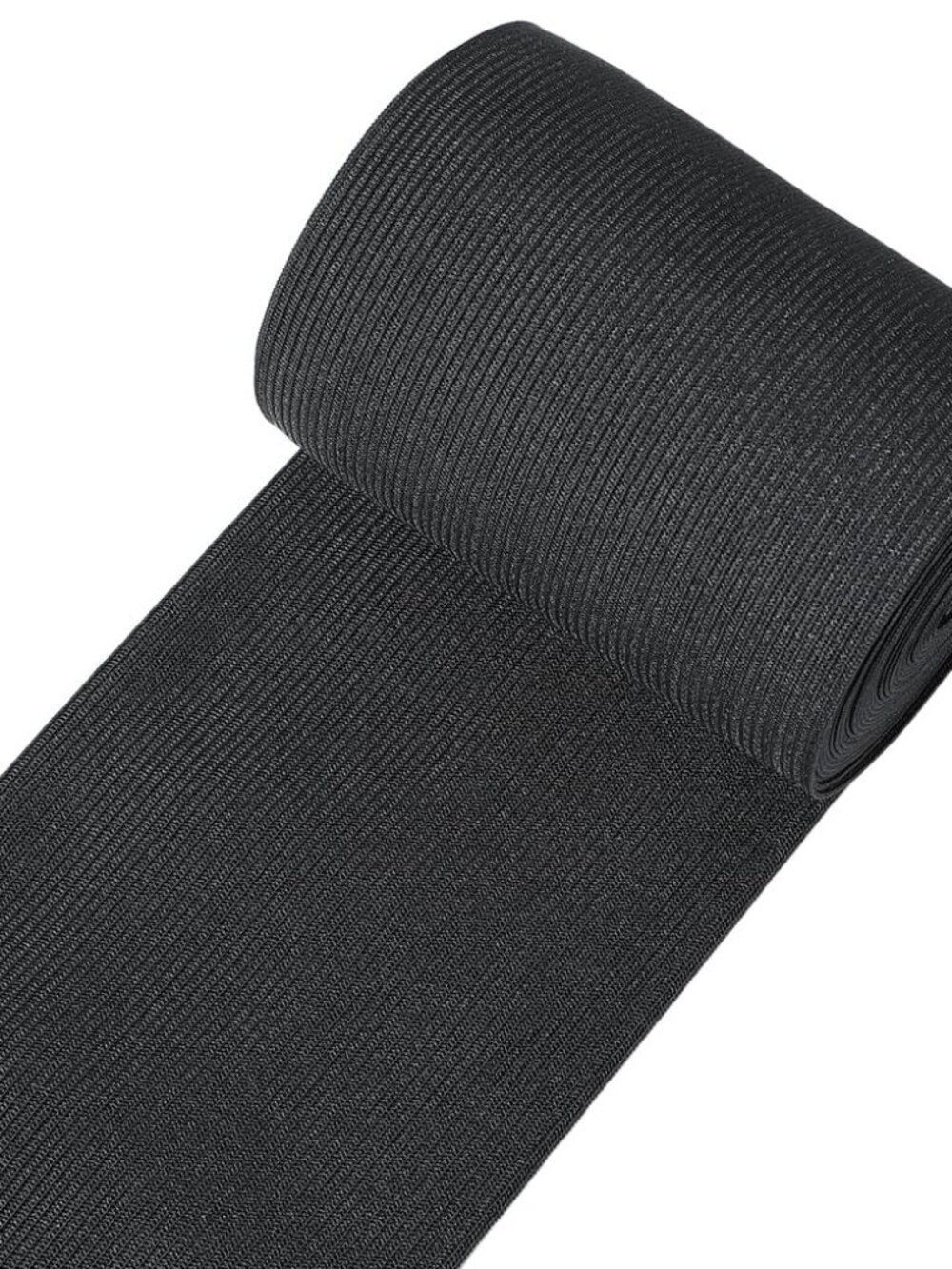 5M 4 Inch Elastic Band Spool Black Heavy Stretch High Elasticity Knit Strap Wide